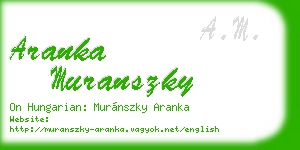 aranka muranszky business card